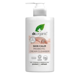 flacone di Dr Organic Skin Calm Probiotic Crema Detergente Viso Pelle Secca 150ml