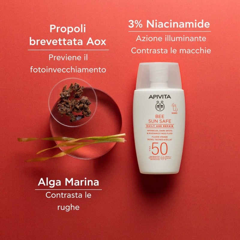 Ingredienti di Apivita Bee Sun Safe Crema Viso Giorno con SPF 50 per Rughe e Macchie 50 ml Ingredienti di Apivita Bee Sun Safe Crema Viso Giorno con SPF 50 per Rughe e Macchie 50 ml