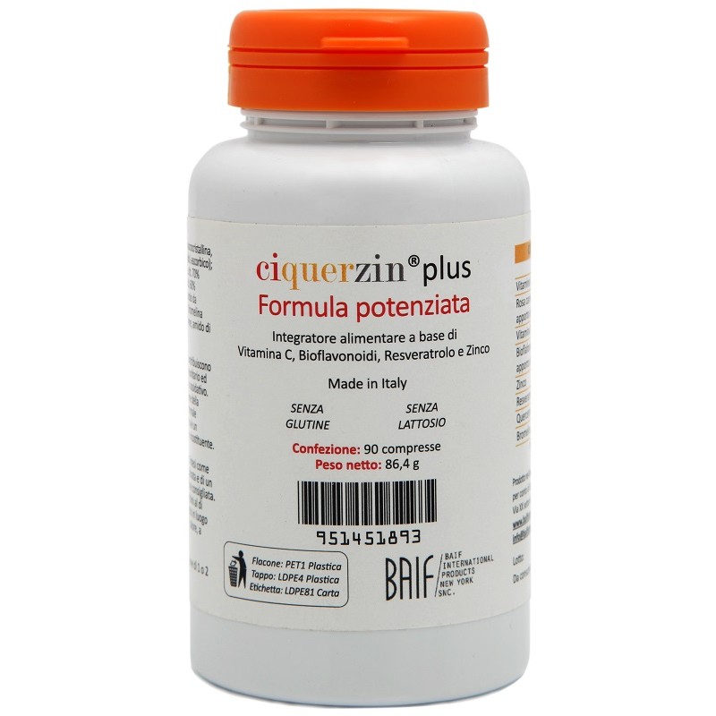 Ciquerzin Plus integratore per difese immunitarie e antiossidante 90 compresse