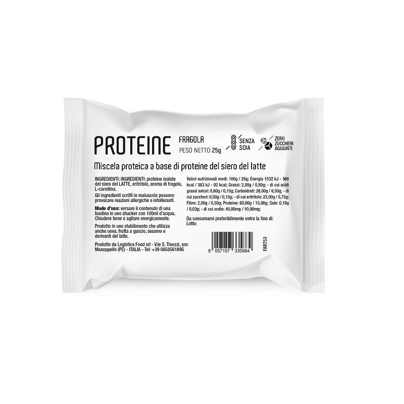 Farmaketo Proteine Fragola per Recupero Muscolare e Supporto Proteico Bustina Monodose 25 g Farmaketo Proteine Fragola per Recupero Muscolare e Supporto Proteico Bustina Monodose 25 g