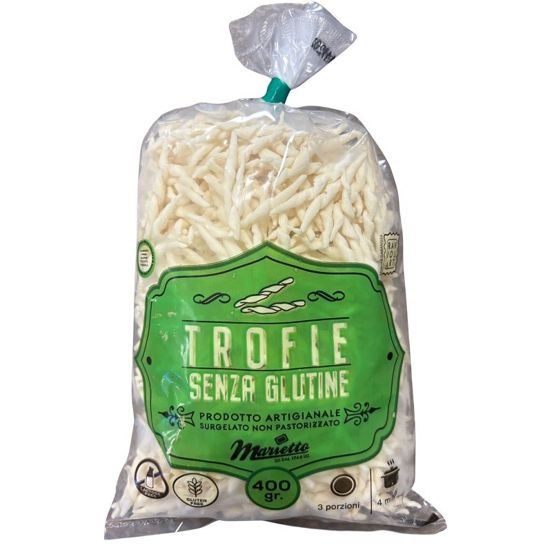 Marietto Trofie Senza Glutine e Senza Lattosio per Celiaci e Intolleranti 400g Marietto Trofie Senza Glutine e Senza Lattosio per Celiaci e Intolleranti 400g