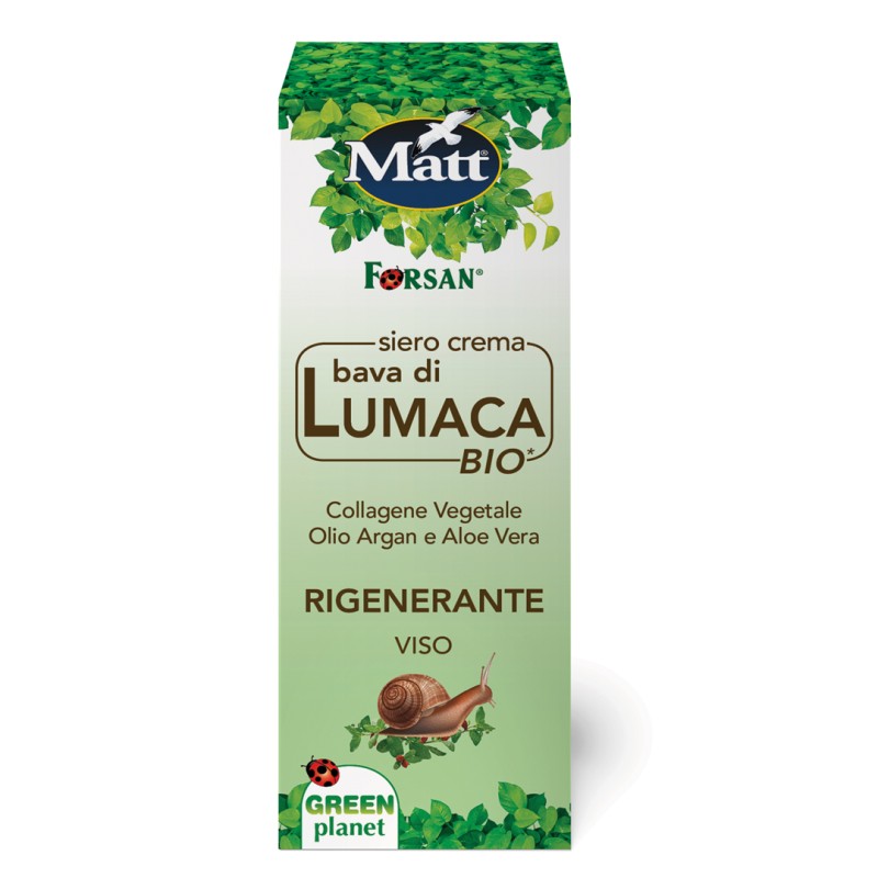 Confezione Matt Siero Bio Rigenerante Viso alla Bava di Lumaca 30ml Confezione Matt Siero Bio Rigenerante Viso alla Bava di Lumaca 30ml