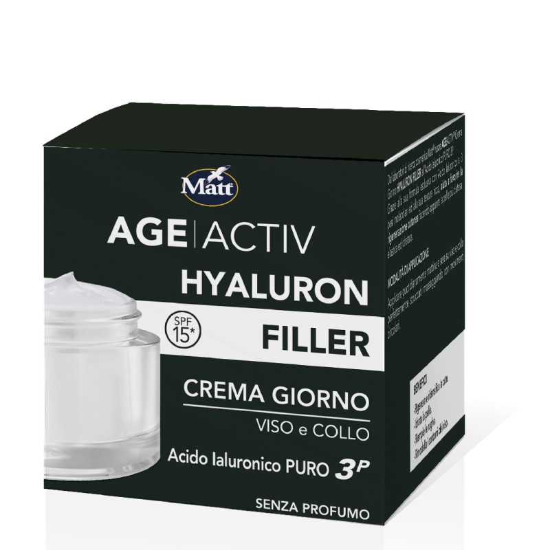 Confezione Matt Ageactiv Hyaluron Filler Crema Viso Antietà Giorno SPF15 50ml Confezione Matt Ageactiv Hyaluron Filler Crema Viso Antietà Giorno SPF15 50ml