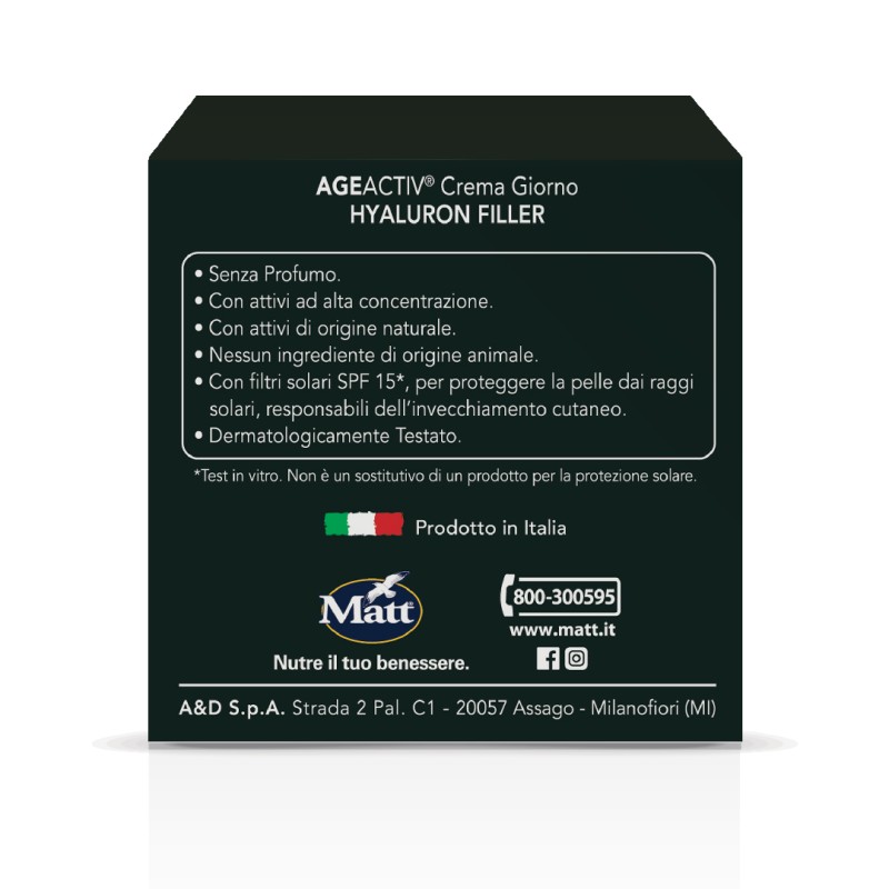 Retro Confezione Matt Ageactiv Hyaluron Filler Crema Viso Antietà Giorno SPF15 50ml Retro Confezione Matt Ageactiv Hyaluron Filler Crema Viso Antietà Giorno SPF15 50ml