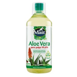 Flacone Matt Erboristeria Aloe Vera Puro Succo Con Polpa depurativo e lenitivo 1 litro Flacone Matt Erboristeria Aloe Vera Puro Succo Con Polpa depurativo e lenitivo 1 litro