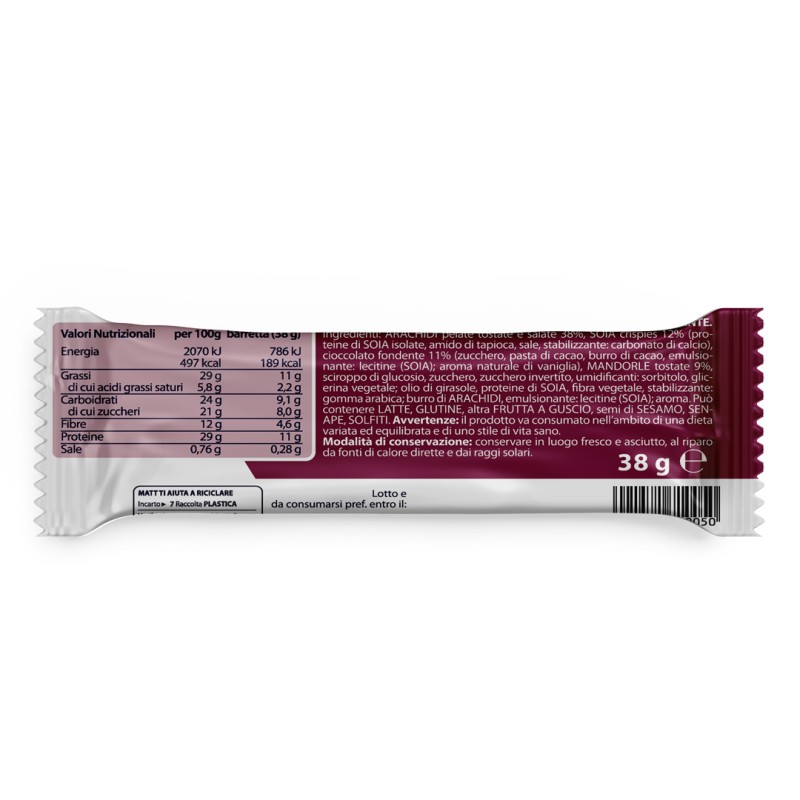 Retro Packaging di Matt Nuts Protein Barretta Arachidi/Cioccolato/Mandorle snack proteico per sportivi 38g Retro Packaging di Matt Nuts Protein Barretta Arachidi/Cioccolato/Mandorle snack proteico per sportivi 38g