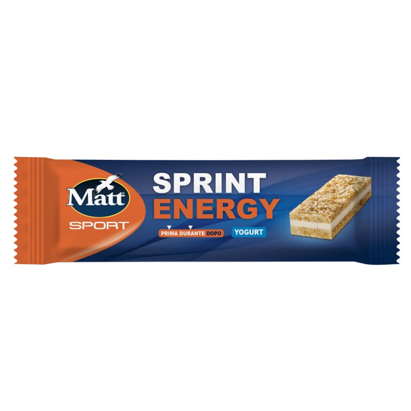 Confezione di Matt Sport Barretta Energy Sprint Yogurt energia immediata per sportivi 35 g Confezione di Matt Sport Barretta Energy Sprint Yogurt energia immediata per sportivi 35 g