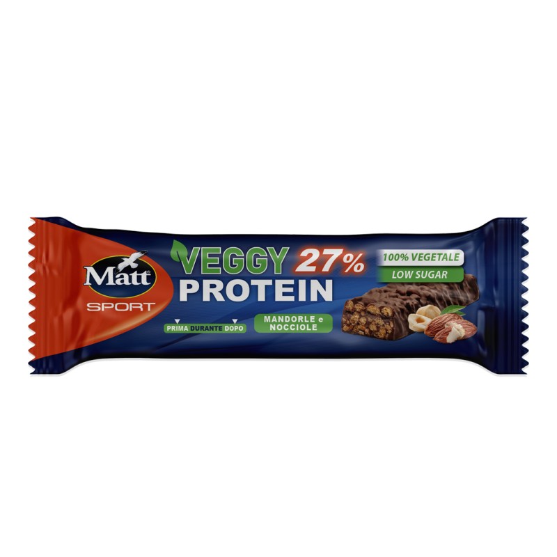 Confezione Matt Veggy Protein 27% Barretta Proteica Mandorle e Nocciola 1 Pezzo Confezione Matt Veggy Protein 27% Barretta Proteica Mandorle e Nocciola 1 Pezzo