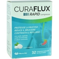 Confezione Curaflux Rapid Reflusso Gastroesofageo 32 Compresse Masticabili Confezione Curaflux Rapid Reflusso Gastroesofageo 32 Compresse Masticabili