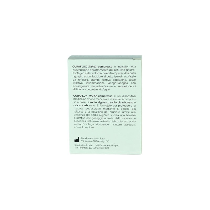 Curaflux Rapid Reflusso Gastroesofageo 32 Compresse Masticabili Curaflux Rapid Reflusso Gastroesofageo 32 Compresse Masticabili