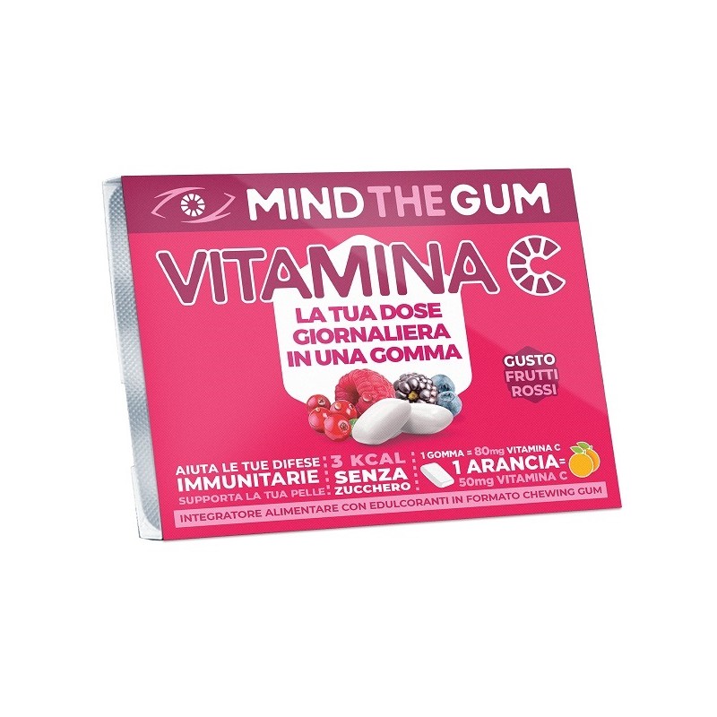 Mind The Gum Vitamina C Frutti Rossi per Difese Immunitarie 9 Gomme Confettate 21,25g Mind The Gum Vitamina C Frutti Rossi per Difese Immunitarie 9 Gomme Confettate 21,25g