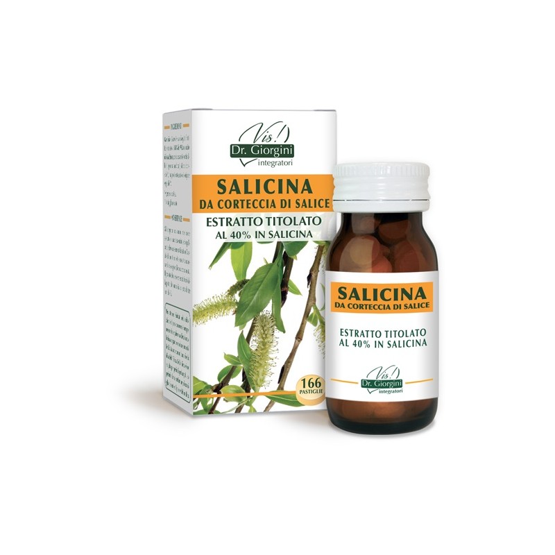Salicina corteccia di salice estratto titolato 40% per benessere articolare e tensioni 166 pastiglie da 300 mg