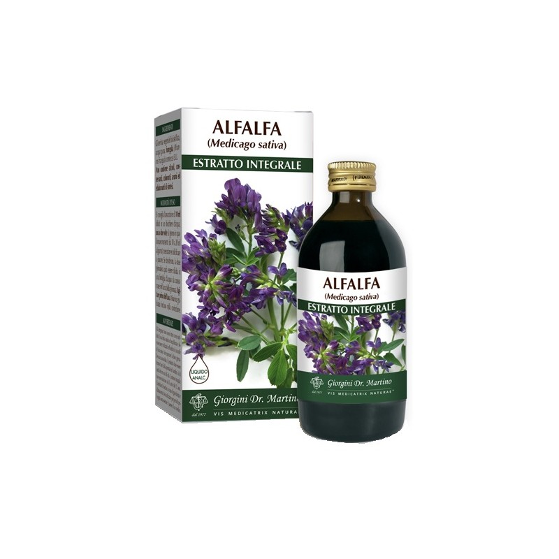 Alfalfa Estratto Integrale supporto metabolismo dei lipidi flacone 200ml Alfalfa Estratto Integrale supporto metabolismo dei lipidi flacone 200ml