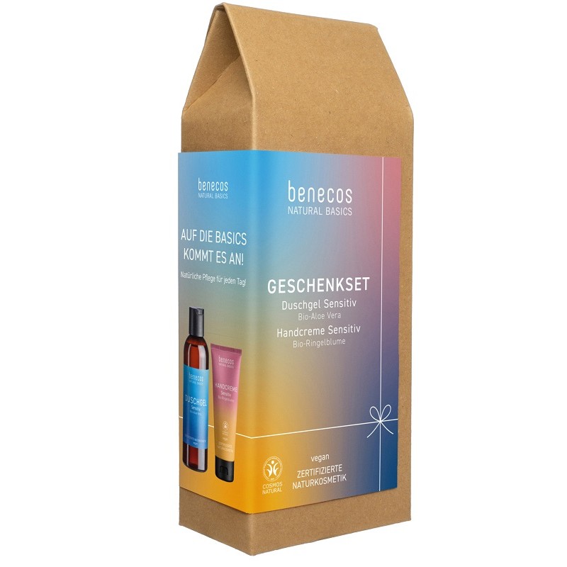 Benecos Confezione Regalo Gel Doccia Delicato & Crema Mani per Pelle Sensibile 200ml+75ml Benecos Confezione Regalo Gel Doccia Delicato & Crema Mani per Pelle Sensibile 200ml+75ml