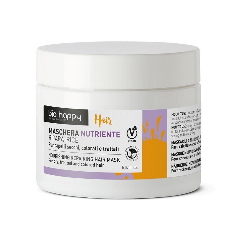 Bio Happy Maschera Nutriente Riparatrice per Capelli Secchi e Trattati 150ml Bio Happy Maschera Nutriente Riparatrice per Capelli Secchi e Trattati 150ml