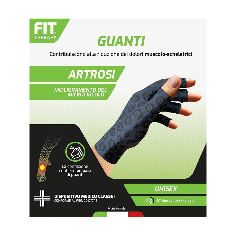 Guanti Fit Therapy Pantone 432 L per Dolori Muscolo-Scheletrici 1 Paio Taglia L