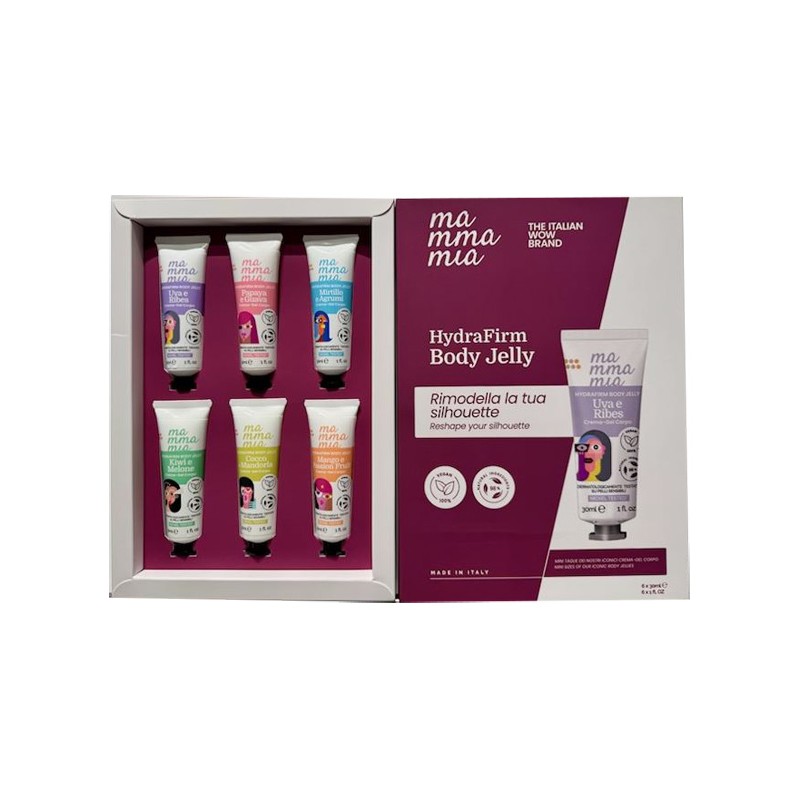 Mammamia Hydrafirm Body Jelly Uva Ribes crema-gel corpo idratante e tonificante 6x30ml