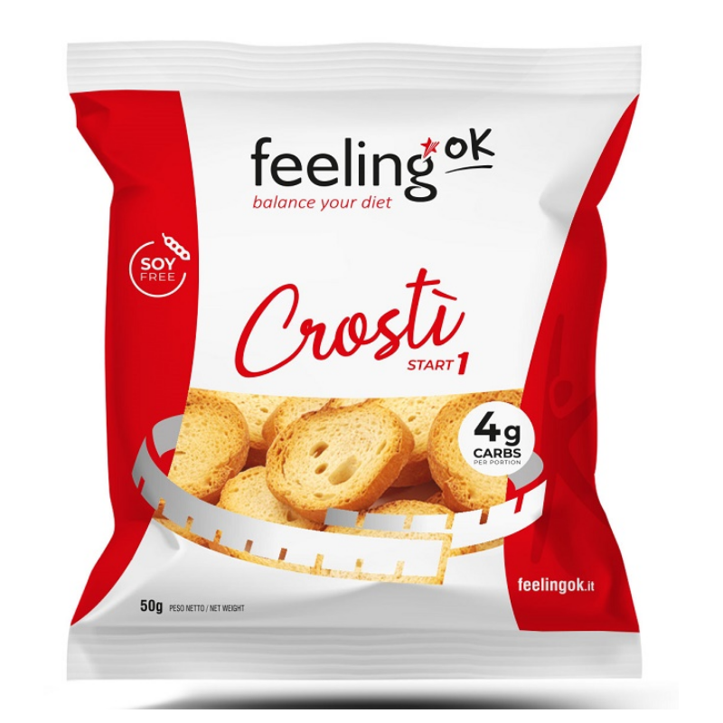 busta Feeling Ok Crostì Start Croccanti per Dieta Keto 50g
