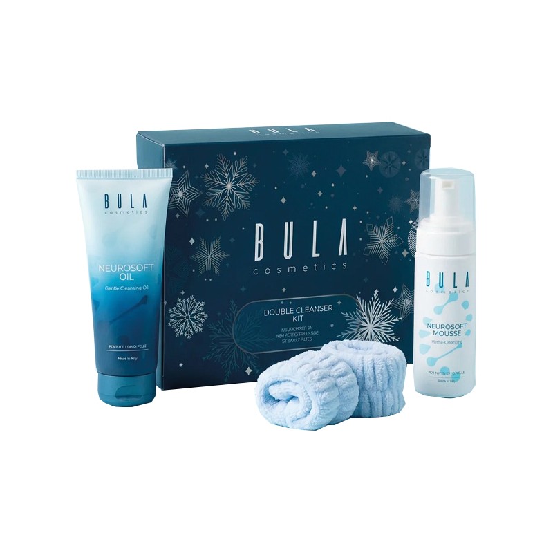 Bula Cosmetics Double Cleanser Kit per Doppia Detersione Viso Mousse 150ml + Olio 100ml Bula Cosmetics Double Cleanser Kit per Doppia Detersione Viso Mousse 150ml + Olio 100ml