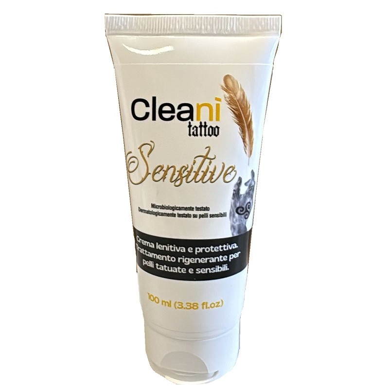 Cleani' Tattoo Crema Sensitive per Cura e Protezione Tatuaggi 100ml