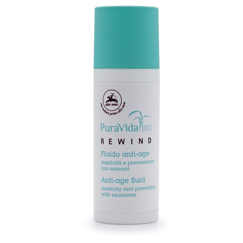 PuraVida Bio Rewind Fluido anti-age per Pelle Giovane e Luminosa 50ml