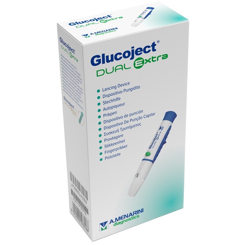 Penna Pungidito Glucoject Dual Extra per Prelievo Glicemia 1 Penna Penna Pungidito Glucoject Dual Extra per Prelievo Glicemia 1 Penna