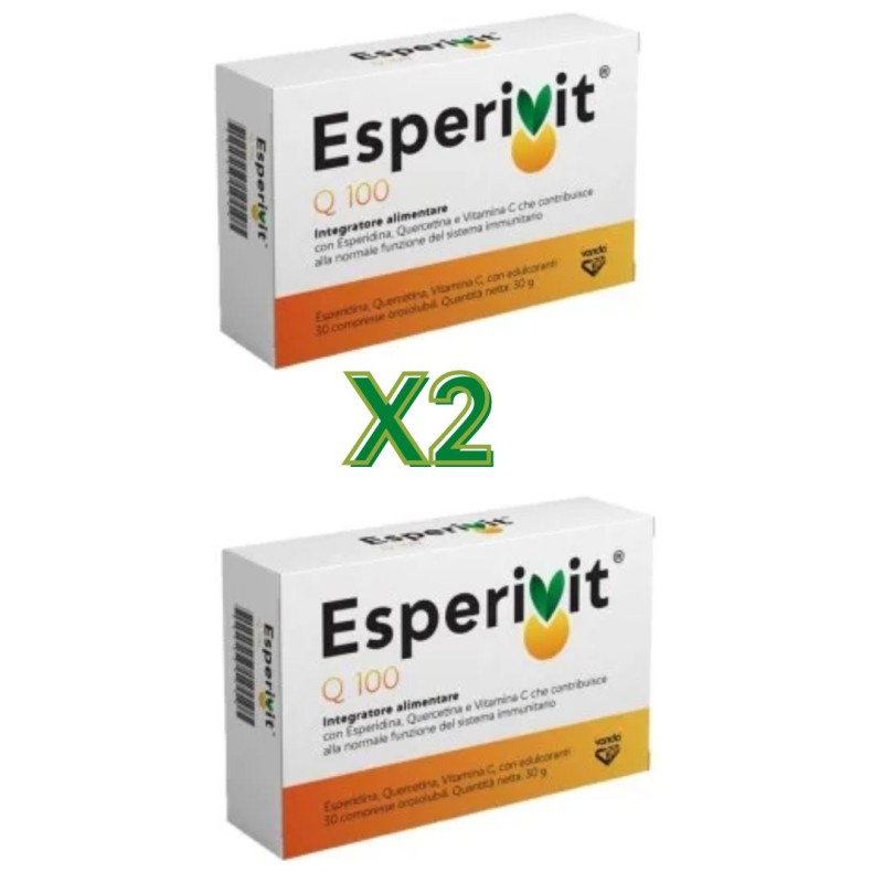 pacchetto Vanda Esperivit Q 100 integratore per sistema immunitario 2 confezioni – Difese immunitarie 60 compresse orosolubili pacchetto Vanda Esperivit Q 100 integratore per sistema immunitario 2 confezioni – Difese immunitarie 60 compresse orosolubili