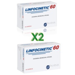 confezione di Linfocinetic Integratore per Drenaggio Liquidi set risparmio 120 Compresse per Drenaggio e Microcircolo
