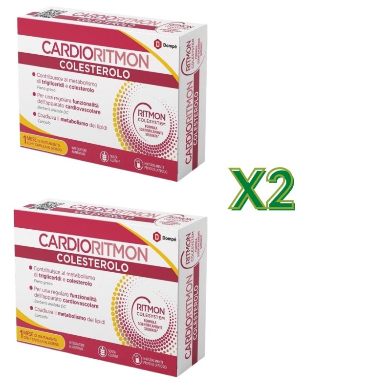 pacchetto Cardioritmon Colesterolo Integratore Naturale per Colesterolo e Benessere Cardiovascolare 120 Capsule pacchetto Cardioritmon Colesterolo Integratore Naturale per Colesterolo e Benessere Cardiovascolare 120 Capsule