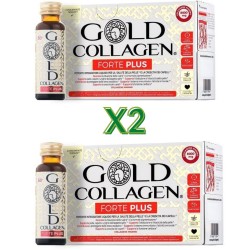confezione di Gold Collagen Forte Plus integratore per pelle, capelli e unghie 2 confezioni 20 flaconcini da 50 ml confezione di Gold Collagen Forte Plus integratore per pelle, capelli e unghie 2 confezioni 20 flaconcini da 50 ml