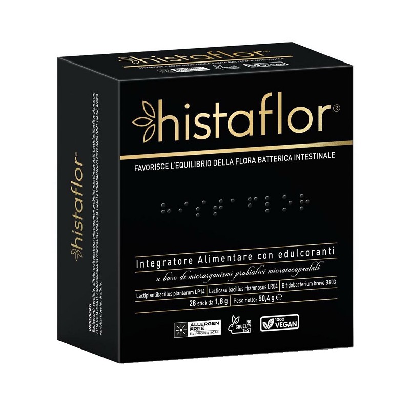 Histaflor integratore probiotico per equilibrio intestinale 28 stick da 1,8 g
