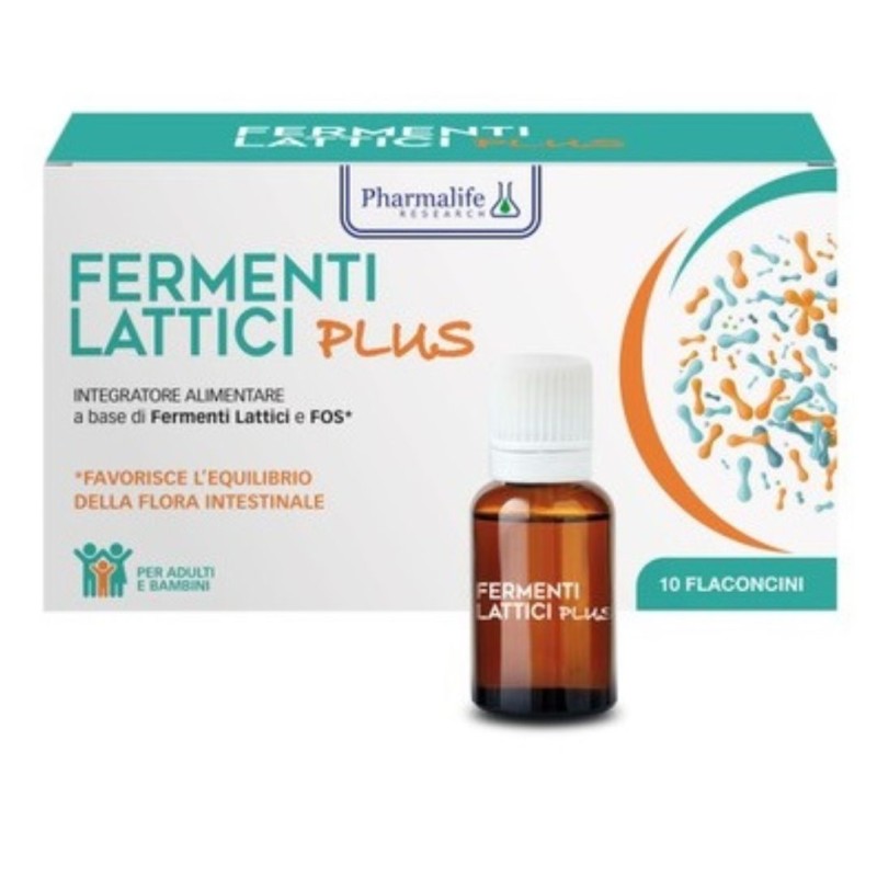 Formato di Fermenti Lattici Plus Integratore Alimentare per Equilibrio Intestinale 10 Flaconcini da 10 ml