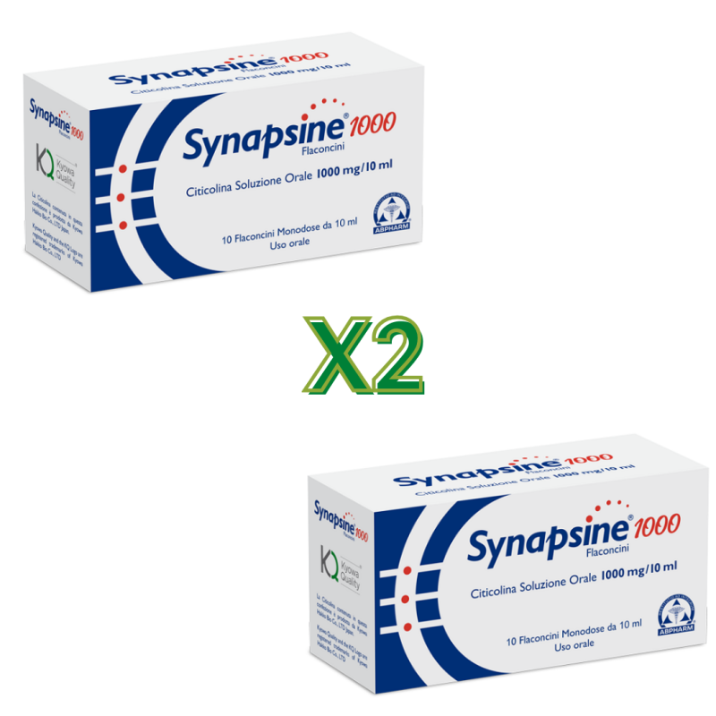 2 confezioni di Synapsine 1000 Integratore Sistema Nervoso per Memoria e Benessere Mentale 10 Flaconcini da 10 ml 2 confezioni di Synapsine 1000 Integratore Sistema Nervoso per Memoria e Benessere Mentale 10 Flaconcini da 10 ml