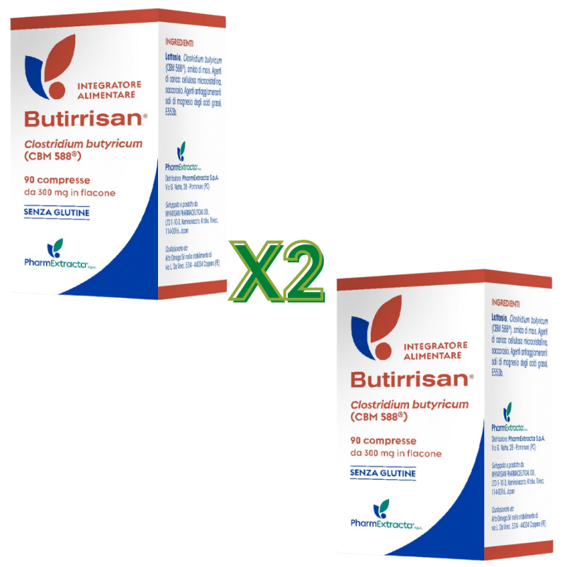 2 confezioni Butirrisan Integratore per Colon Irritabile Set Risparmio 90 Compresse per Benessere Intestinale 2 confezioni Butirrisan Integratore per Colon Irritabile Set Risparmio 90 Compresse per Benessere Intestinale