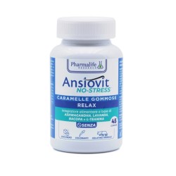 Formato di Ansiovit No Stress Integratore Alimentare per Ansia e Stress 45 Caramelle Gommose