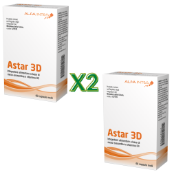 2 confezioni Astar 3D Integratore per la Vista Protezione Occhi e Sistema Immunitario 60 Capsule