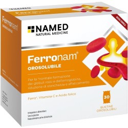 confezione di Named Ferronam Integratore Ferro e Acido Folico per Stanchezza 30 Bustine confezione di Named Ferronam Integratore Ferro e Acido Folico per Stanchezza 30 Bustine