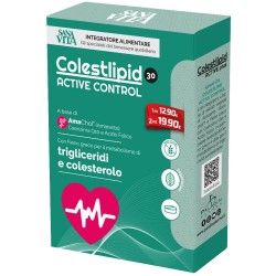 confezione di Sanavita Colestlipid Active Control per Colesterolo e Trigliceridi 30 Compresse da 930 mg confezione di Sanavita Colestlipid Active Control per Colesterolo e Trigliceridi 30 Compresse da 930 mg