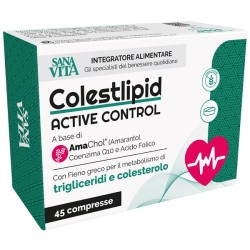 confezione di Sanavita Colestlipid Active Control per Colesterolo e Trigliceridi 45 Compresse confezione di Sanavita Colestlipid Active Control per Colesterolo e Trigliceridi 45 Compresse