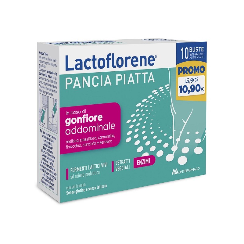 Lactoflorene Pancia Piatta per Gonfiore Addominale e Digestione 10 Bustine Lactoflorene Pancia Piatta per Gonfiore Addominale e Digestione 10 Bustine