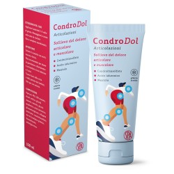 tubetto e scatola di Condrodol Articolazioni Crema per Dolori Articolari e Muscolari Effetto Freddo 100ml tubetto e scatola di Condrodol Articolazioni Crema per Dolori Articolari e Muscolari Effetto Freddo 100ml