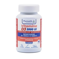 Vitamina D3 45 Gommose per Ossa, Denti e Immunità Barattolo 45 Gommose Vitamina D3 45 Gommose per Ossa, Denti e Immunità Barattolo 45 Gommose