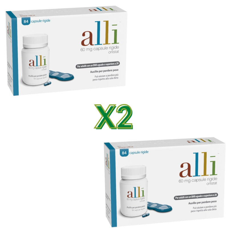 Alli Farmaco per Perdita di Peso supporto dimagrante set risparmio 168 capsule 60mg Alli Farmaco per Perdita di Peso supporto dimagrante set risparmio 168 capsule 60mg