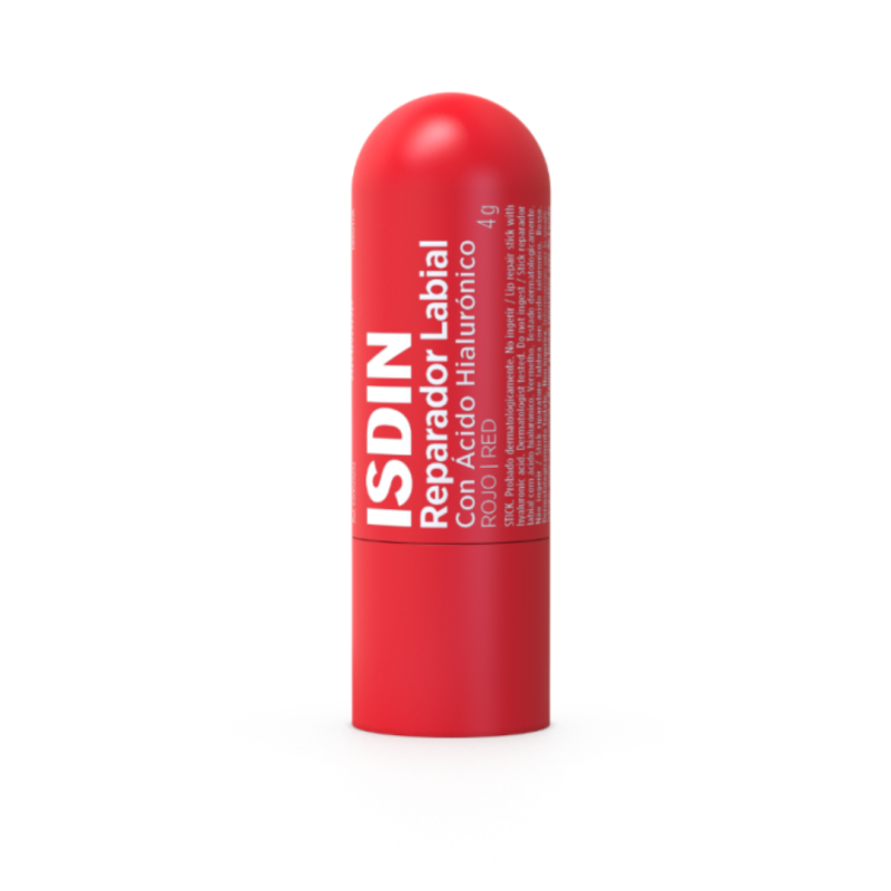 stick labbra colorato Isdin Reparador Labial con Acido Ialuronico Rosso 4g stick labbra colorato Isdin Reparador Labial con Acido Ialuronico Rosso 4g