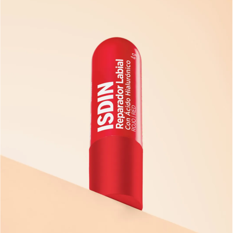 Isdin Reparador Labial con Acido Ialuronico Balsamo Labbra Colore Rosso Stick 4g Isdin Reparador Labial con Acido Ialuronico Balsamo Labbra Colore Rosso Stick 4g