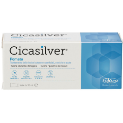 confezione di Cicasilver Pomata per Lesioni Cutanee 50ml confezione di Cicasilver Pomata per Lesioni Cutanee 50ml