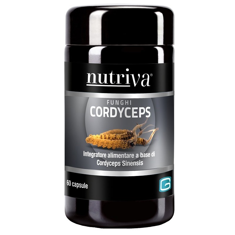 Formato di Nutriva Cordyceps Integratore Alimentare per Difese Immunitarie 60 Capsule Da 621 Mg