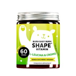 Formato di Burn Baby Burn Shape Vitamin per Perdita di Peso 60 Orsetti Gommosi Senza Zucchero Formato di Burn Baby Burn Shape Vitamin per Perdita di Peso 60 Orsetti Gommosi Senza Zucchero