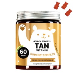 Formato di Golden Goddess Tan Vitamin per Abbronzatura 60 Orsetti Gommosi Formato di Golden Goddess Tan Vitamin per Abbronzatura 60 Orsetti Gommosi