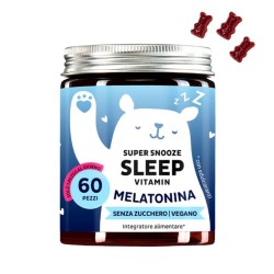 Formato di Super Snooze Sleep Vitamin Melatonina 60 Orsetti Gommosi Senza Zucchero Formato di Super Snooze Sleep Vitamin Melatonina 60 Orsetti Gommosi Senza Zucchero